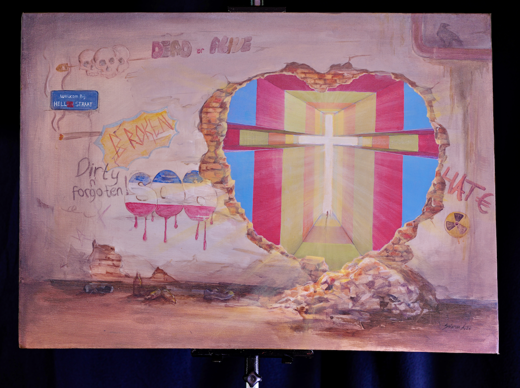Through Love, Into Eternity (by the cross), 2026 by Solomon Kasumba